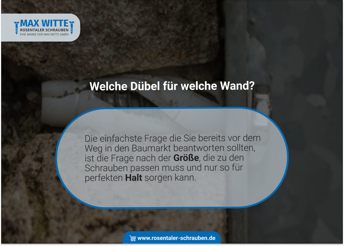 Welche Dübel für welche Wand?