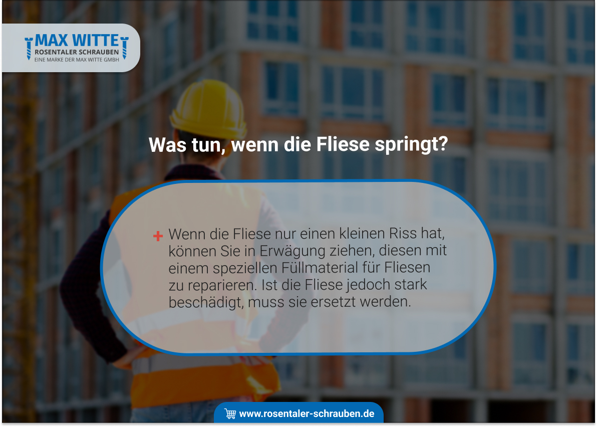 Was tun, wenn die Fliese springt?