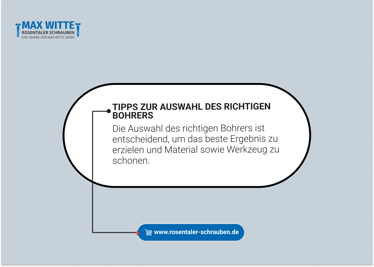 Tipps zur Auswahl des richtigen Bohrers