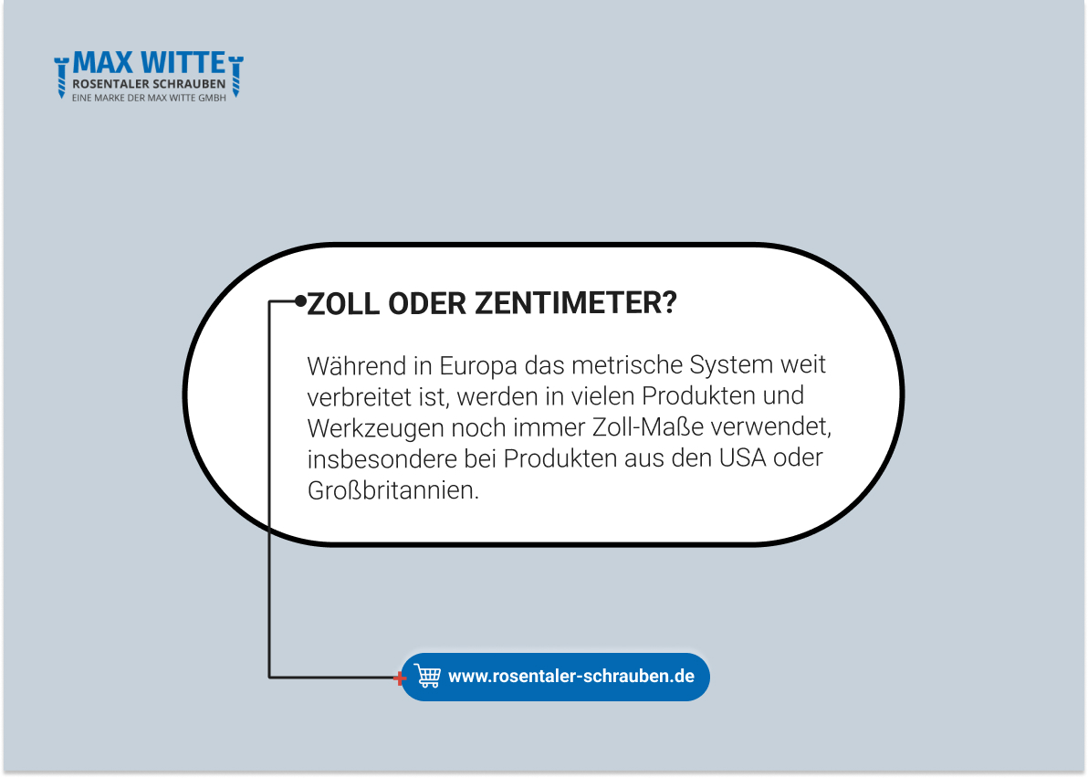 Zoll oder Zentimeter?